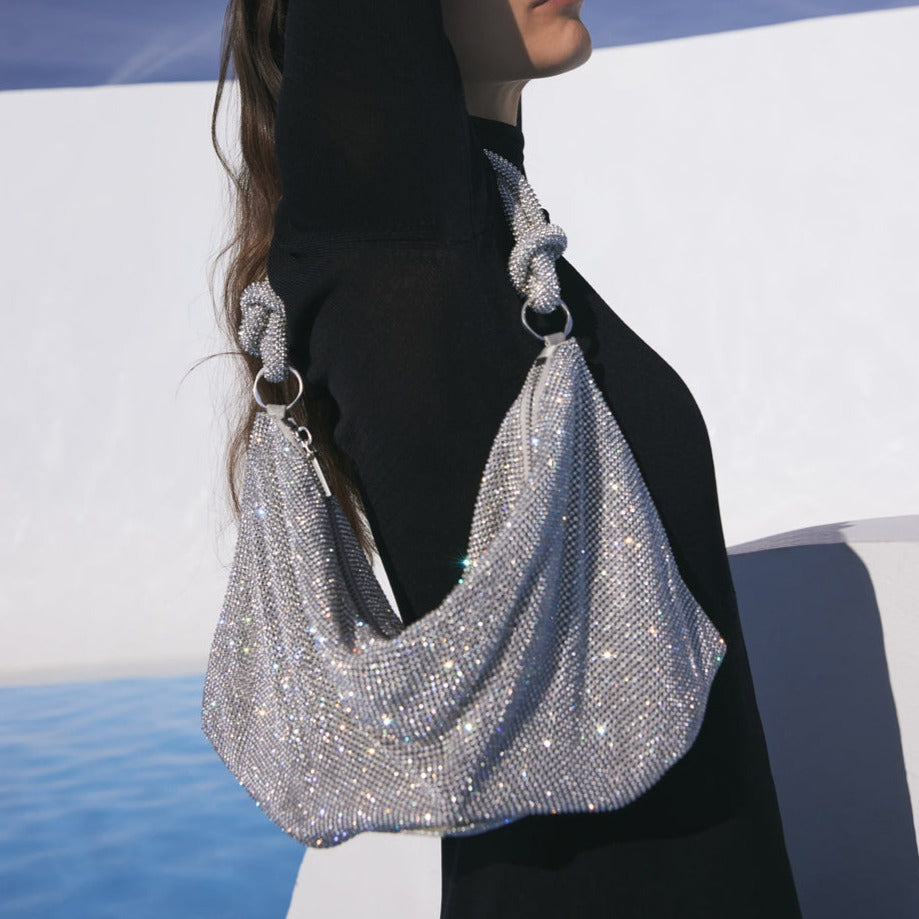 Luxury Shiny Bag with Chain Detail