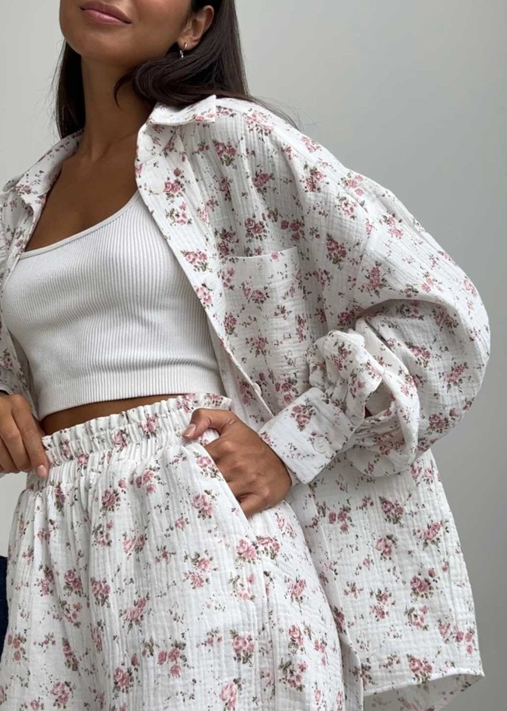 Milja | Floral Print Cotton Summer Set