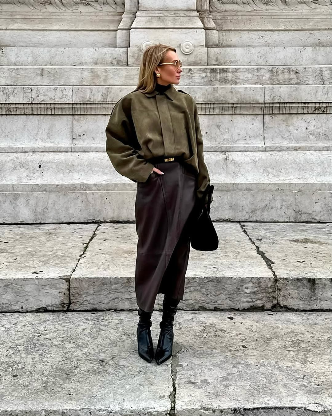 Fabiane | Oversized Suede Leather Jacket for Women – Warm & Stylish