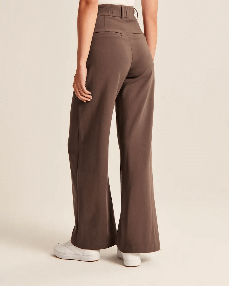 High-Waisted Wide-Leg Trousers