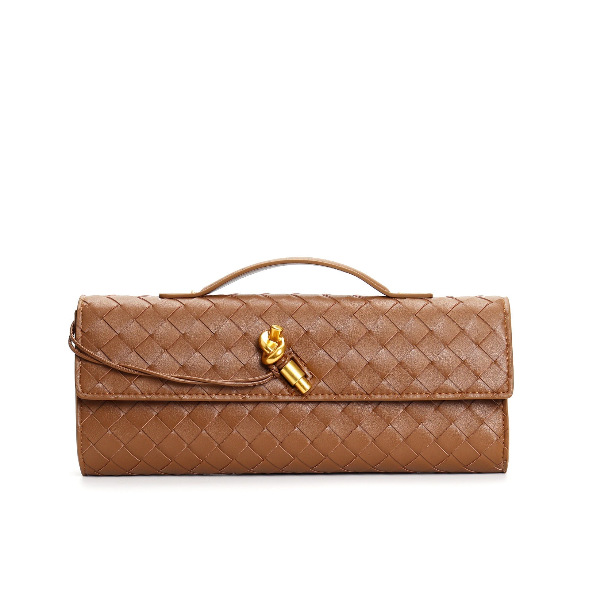 Leora | Luxe Shoulder Bag - Woven Clutch