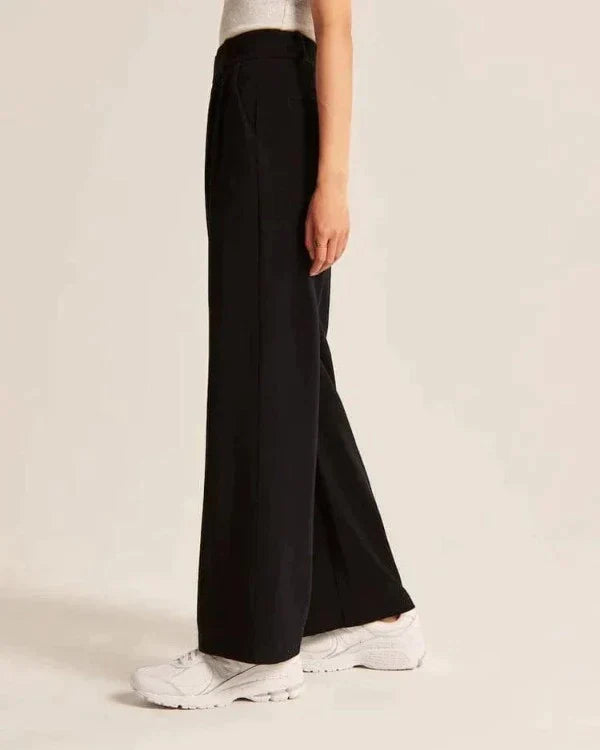 High-Waisted Wide-Leg Trousers