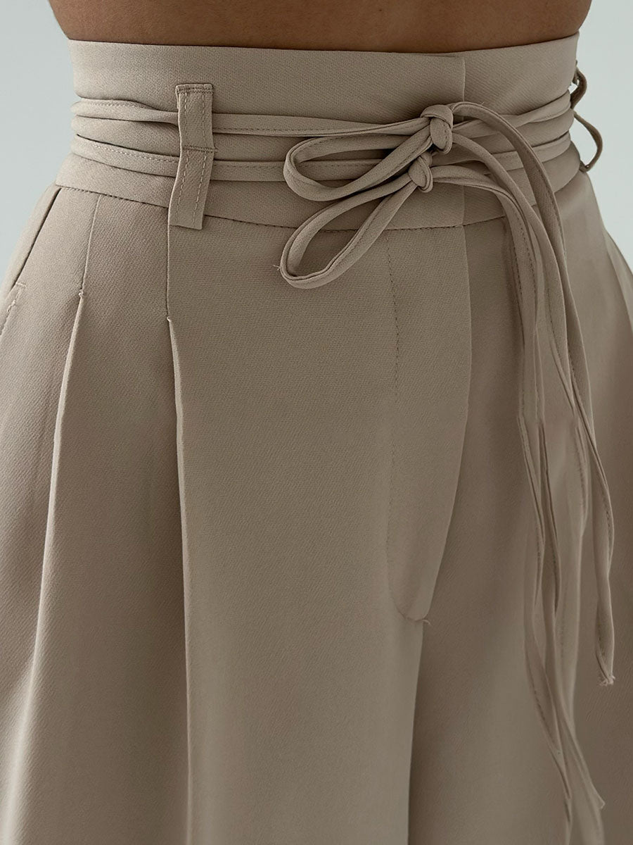 Margy | Women's High-Waisted Wide Leg Pants - Stretchy Fabric