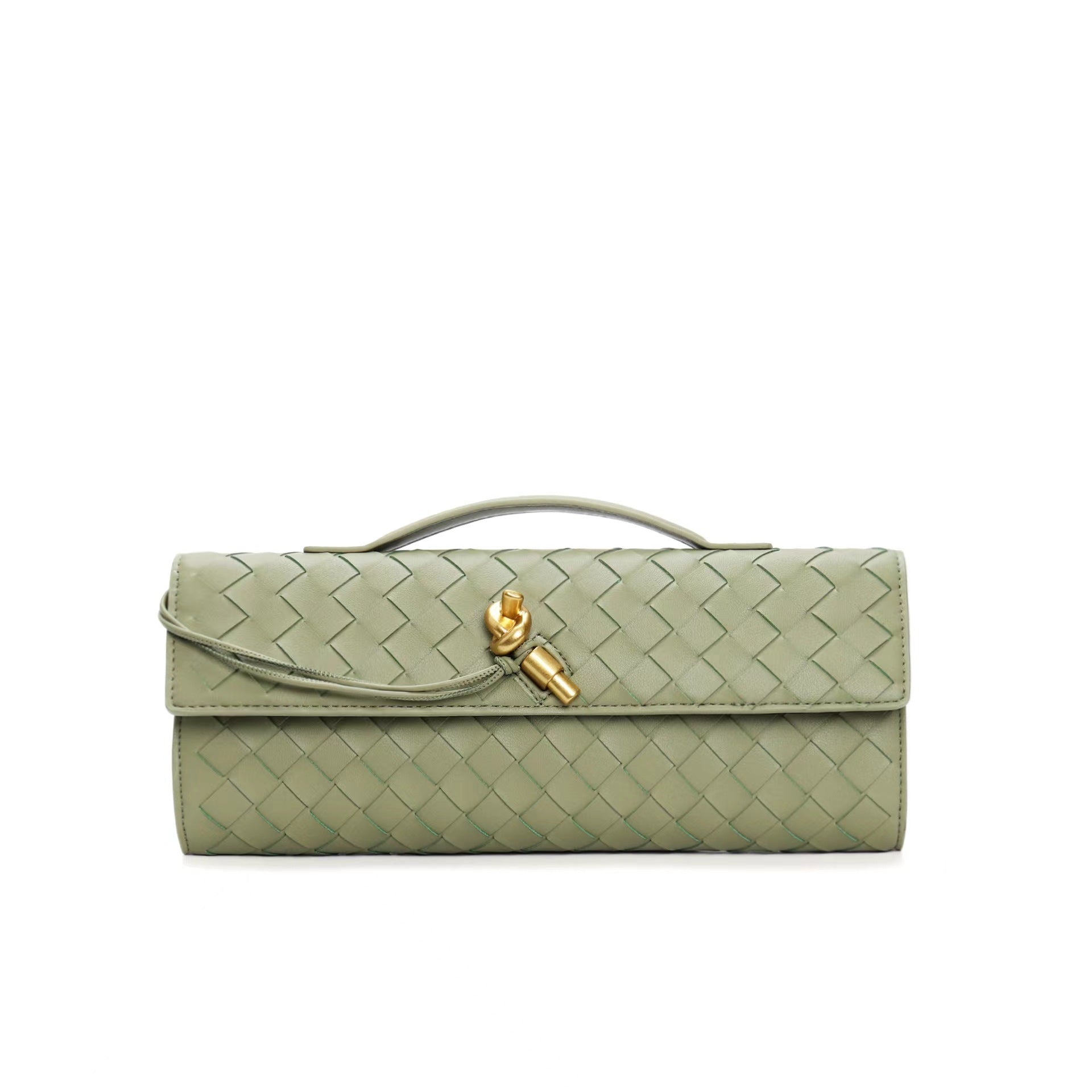 Leora | Luxe Shoulder Bag - Woven Clutch