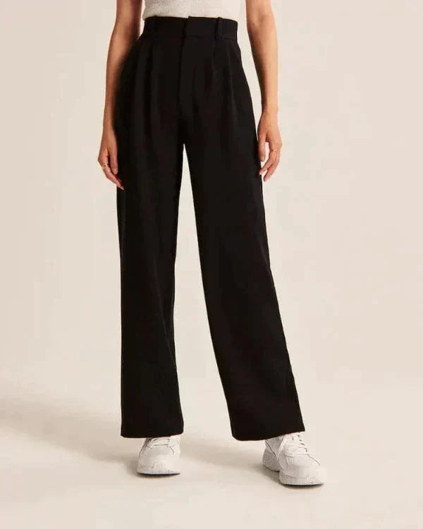 High-Waisted Wide-Leg Trousers