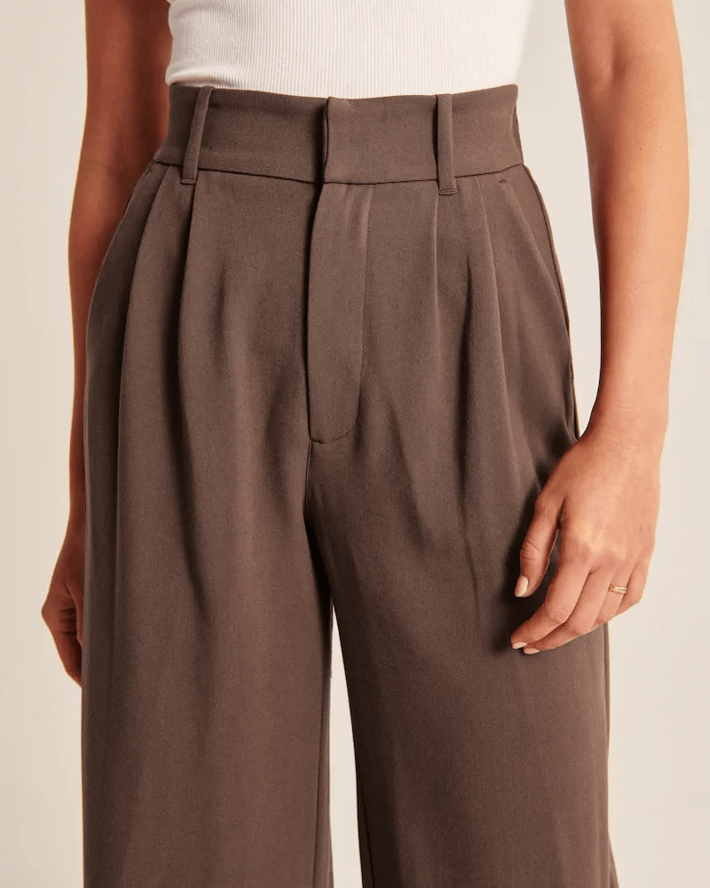 High-Waisted Wide-Leg Trousers