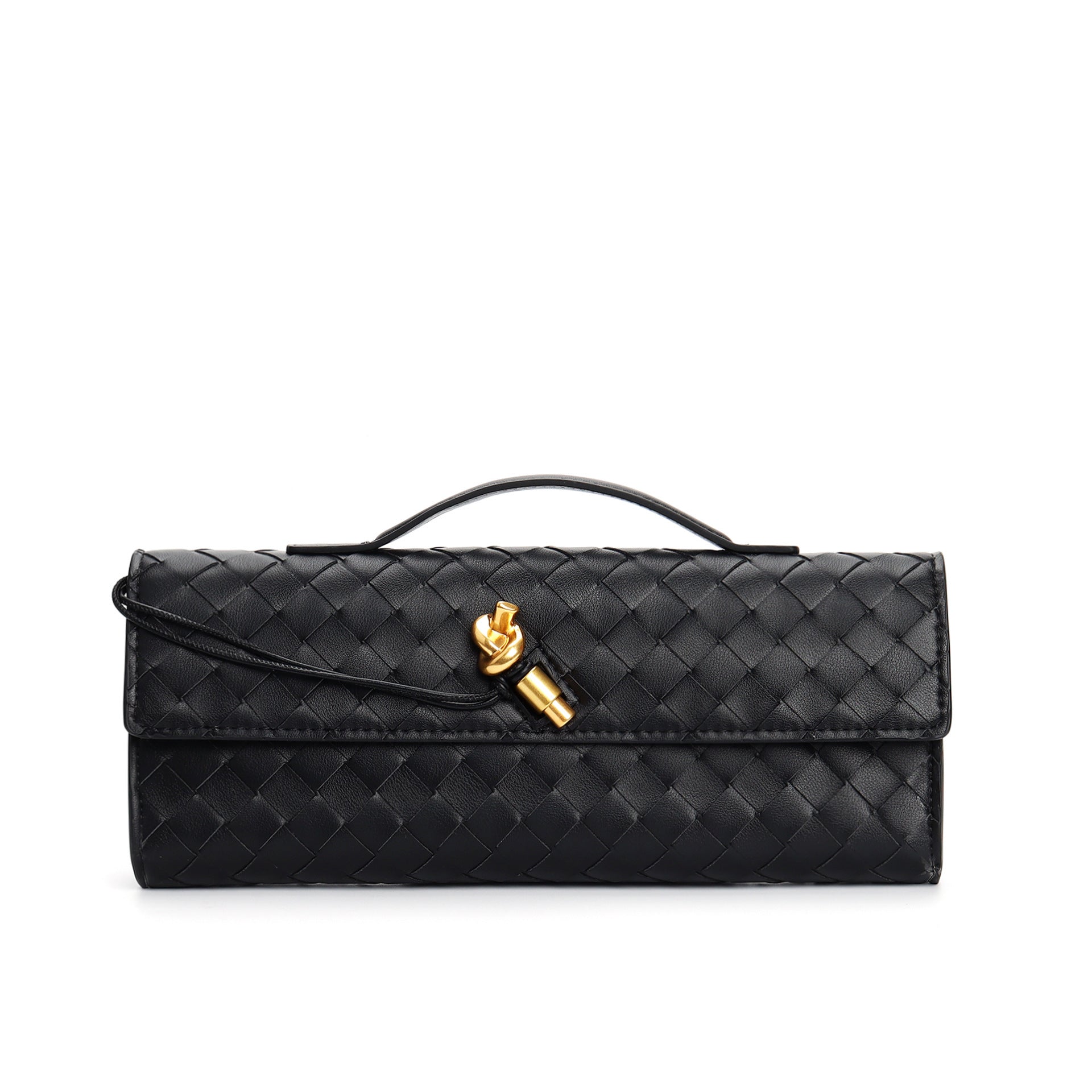 Leora | Luxe Shoulder Bag - Woven Clutch