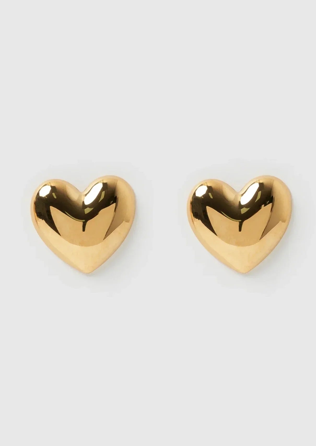 Falon | Hypoallergenic Stainless Steel Heart-Shaped Earrings in Gold