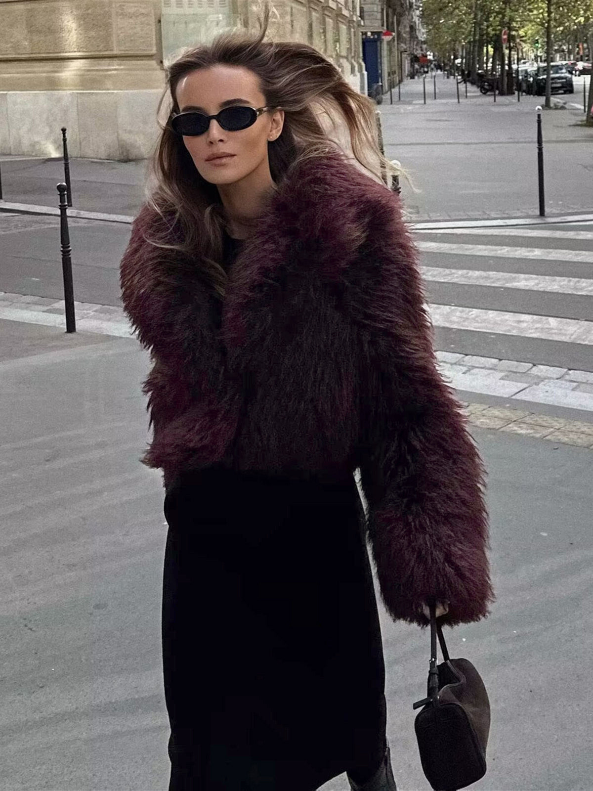 Pascale | Faux Fur Women's Coat – Soft Short Winter Jacket