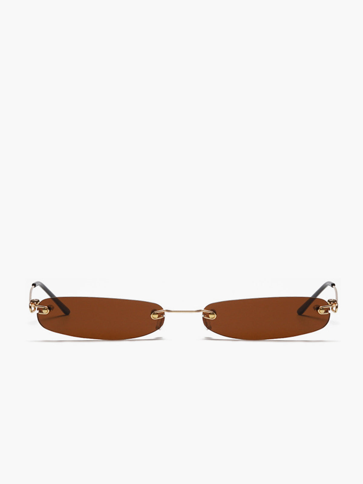 Narrow Vintage Rectangular Sunglasses - Unisex UV400 Protection