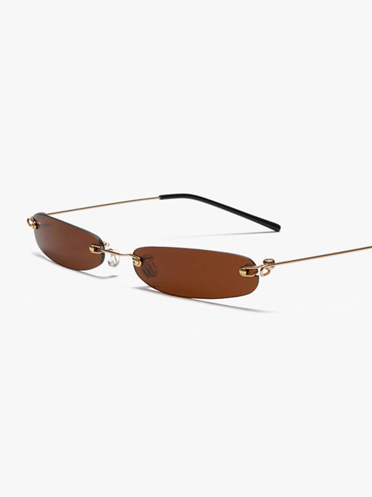 Narrow Vintage Rectangular Sunglasses - Unisex UV400 Protection