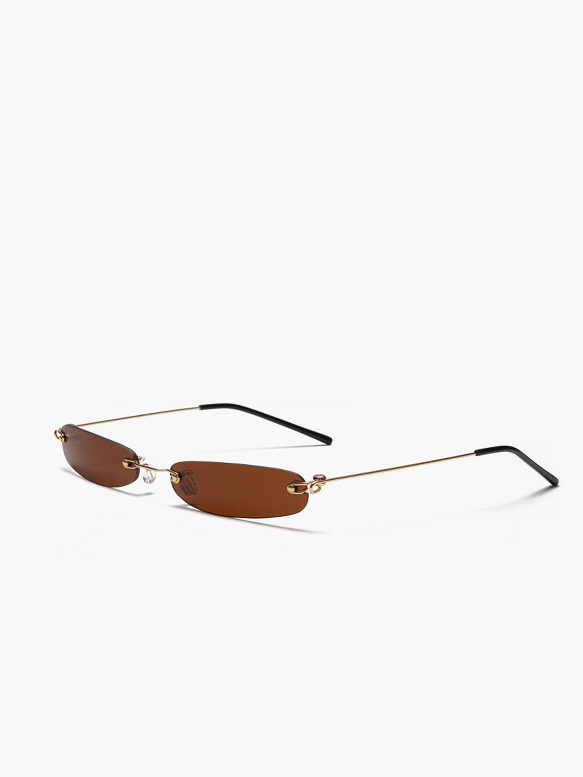 Narrow Vintage Rectangular Sunglasses - Unisex UV400 Protection