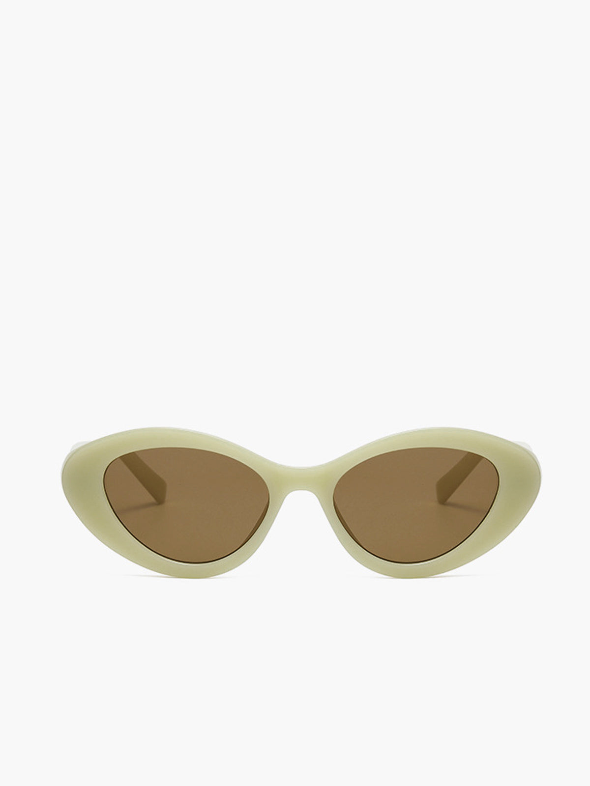 Chic Cream Cat-Eye Sunglasses for Women - Retro-Inspired Frame