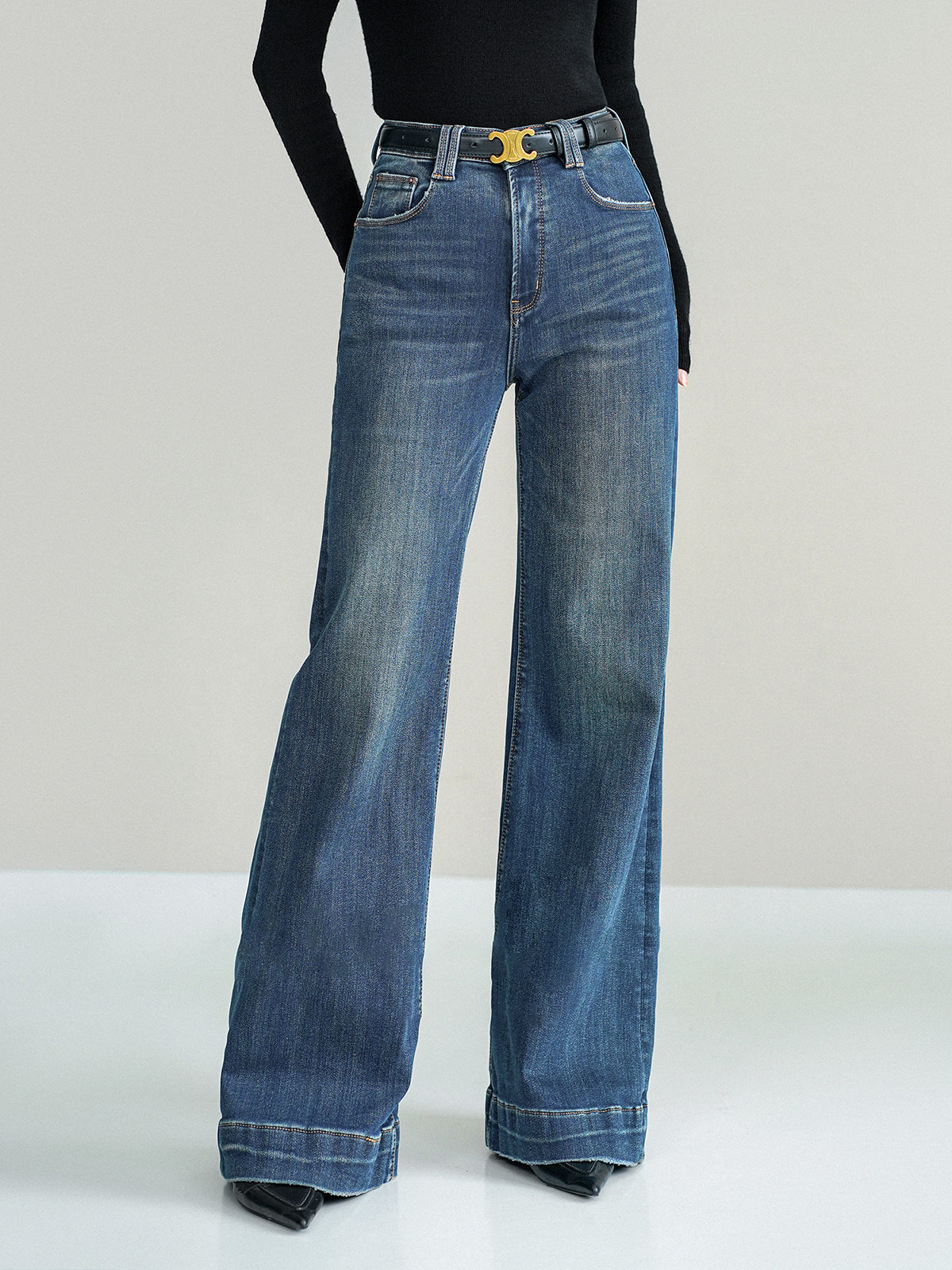 Metha Women's Mid-Rise Stretch Bootcut Denim Jeans