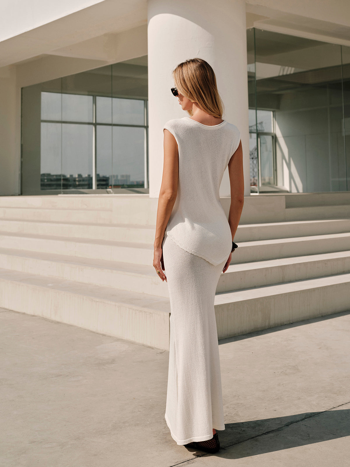 Yashi | Women's Relaxed Semi-Sheer Skirt and Top Set