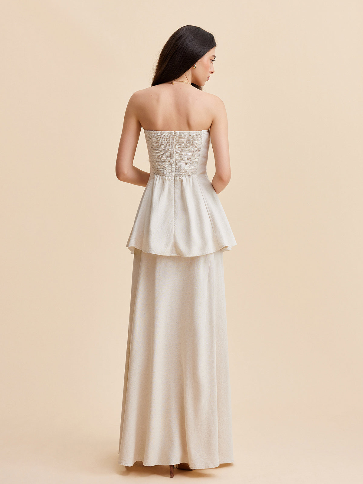 Invy | Women's Summer Strapless Linen Ensemble