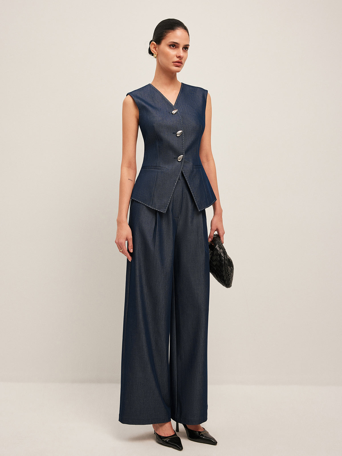 Idoya | High-Waisted Wide-Leg Trousers for Women – Stylish & Comfortable