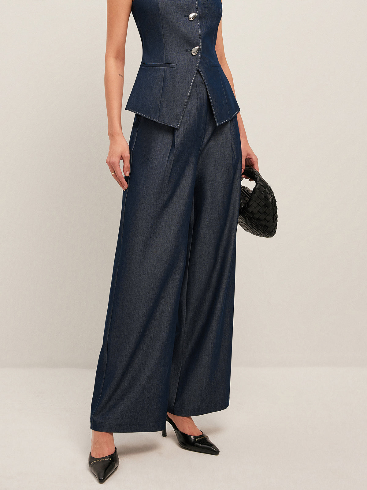 Idoya | High-Waisted Wide-Leg Trousers for Women – Stylish & Comfortable