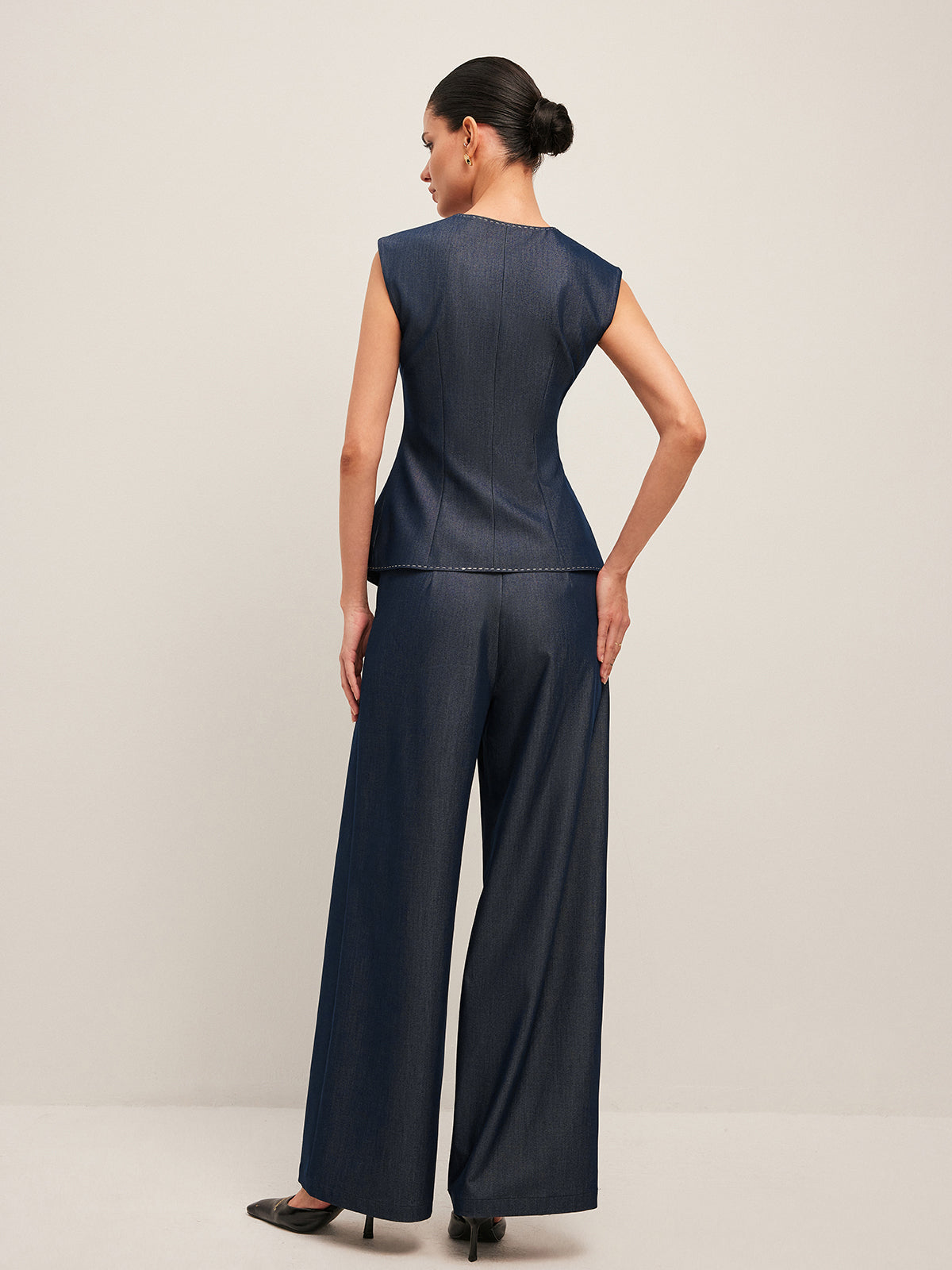 Idoya | High-Waisted Wide-Leg Trousers for Women – Stylish & Comfortable