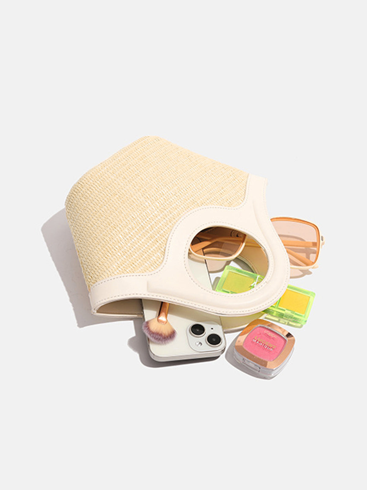 Estrelle | Woven Round Beach Bag – Boho Handbag for Women Summer