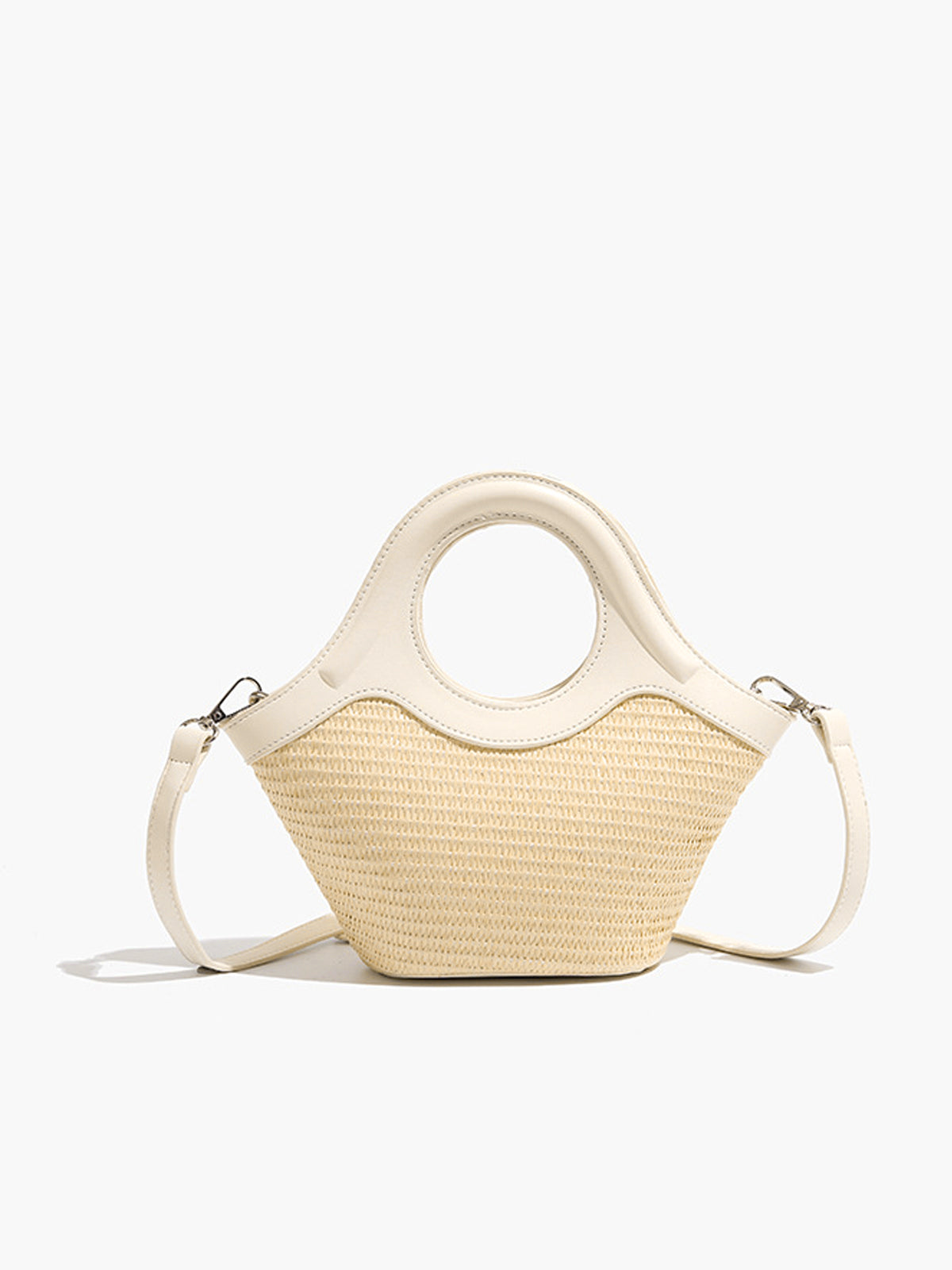 Estrelle | Woven Round Beach Bag – Boho Handbag for Women Summer
