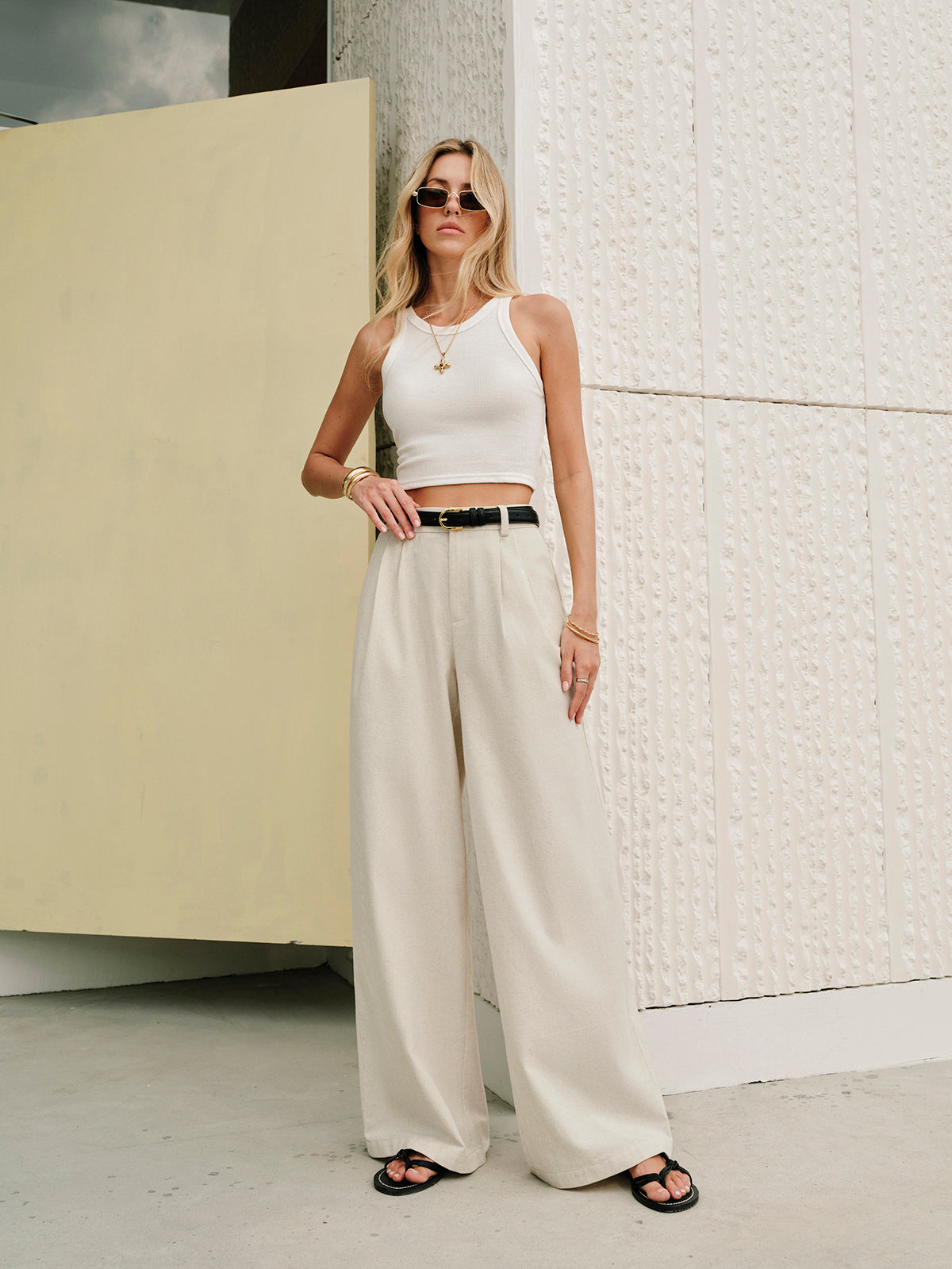 Alyx | Relaxed Fit High-Waist Pants - Cotton & Linen Blend