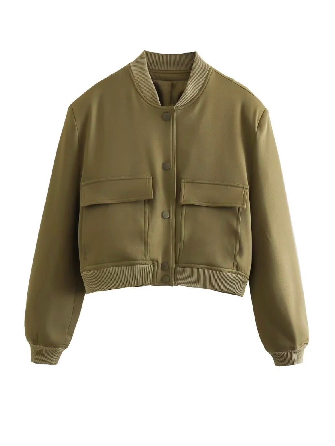 Stylish Cropped Bomber Jacket