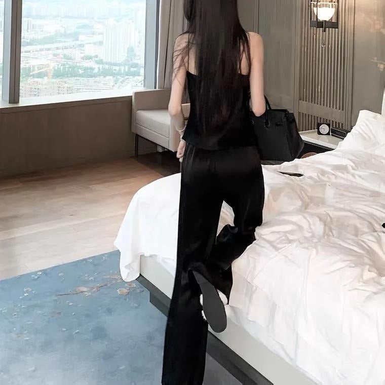 Liliana | Elegant & Comfortable Wide Leg Satin Pants