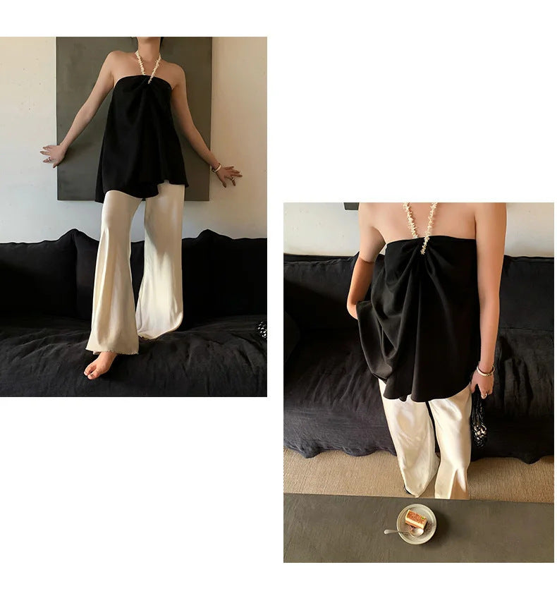 Liliana | Elegant & Comfortable Wide Leg Satin Pants