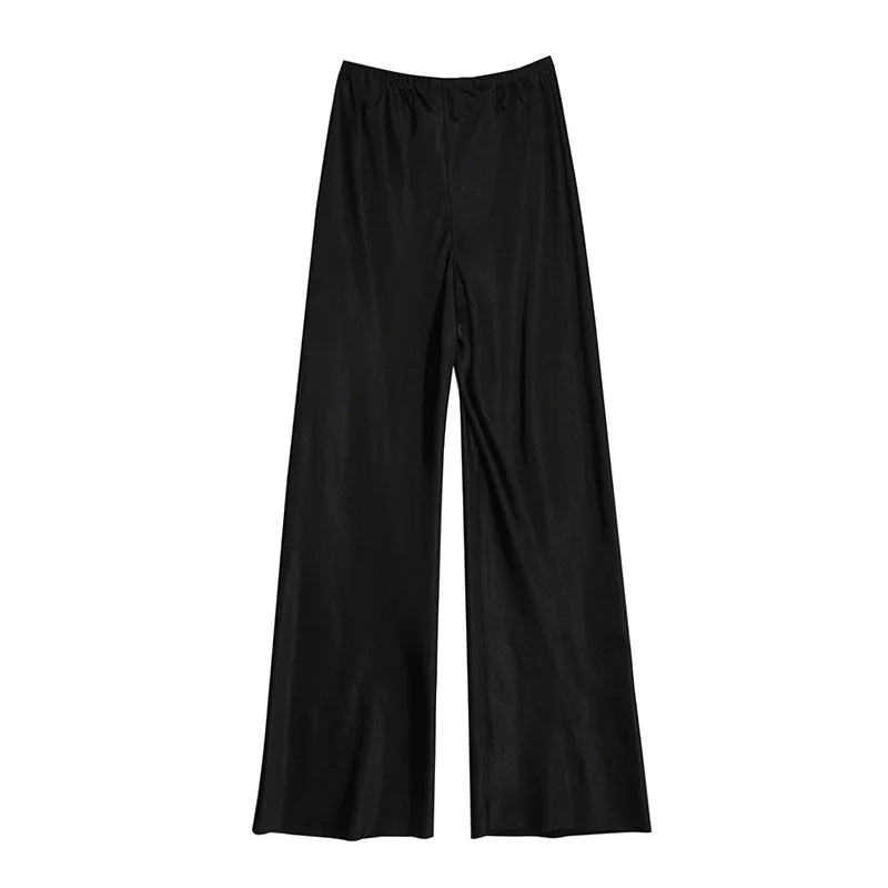 Liliana | Elegant & Comfortable Wide Leg Satin Pants