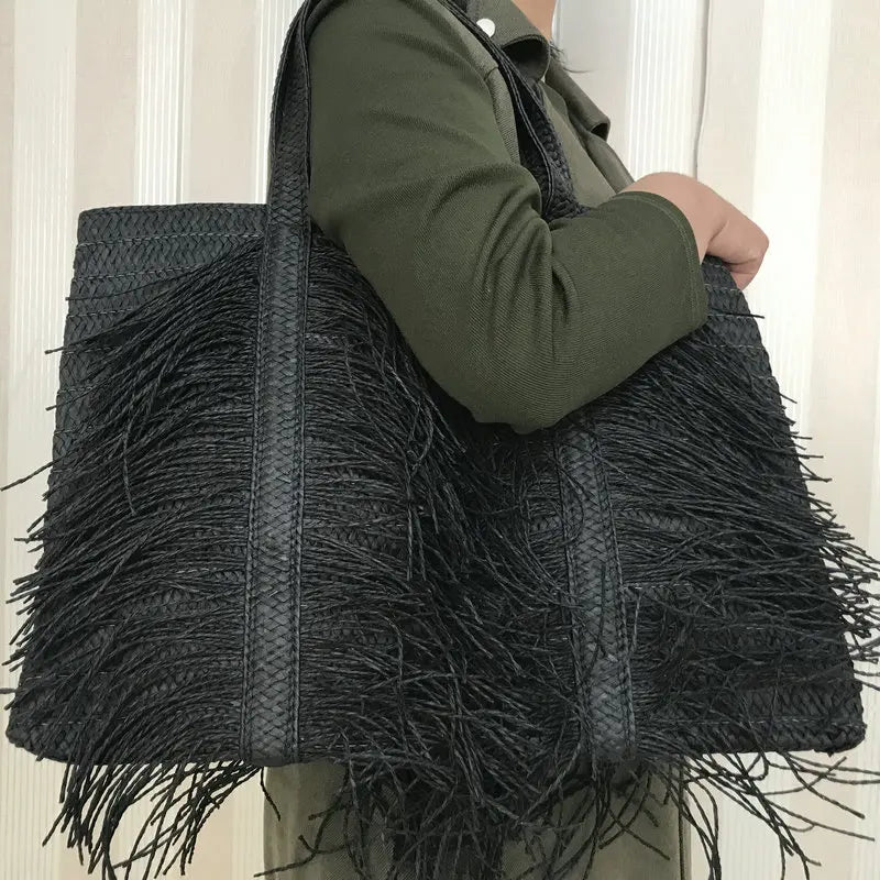 Aryana | Large Boho Ruffle Shoulder Bag