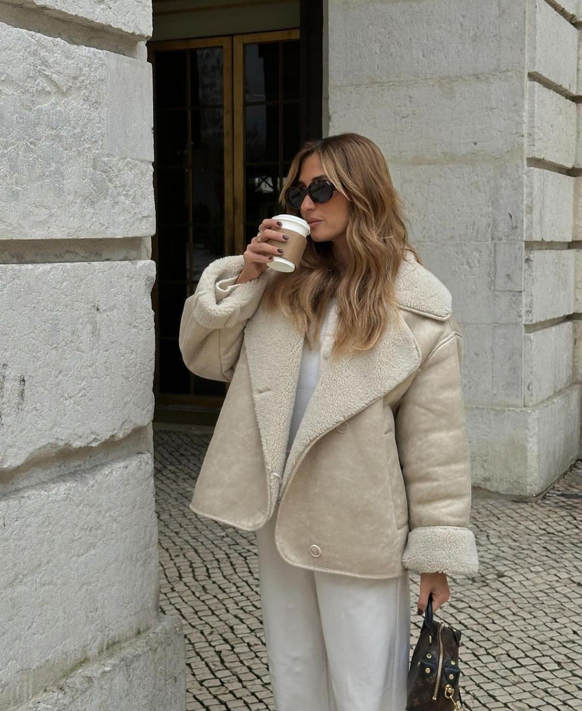 Aira | Biker Look Winter Jacket with Teddy Lining – Warm & Stylish