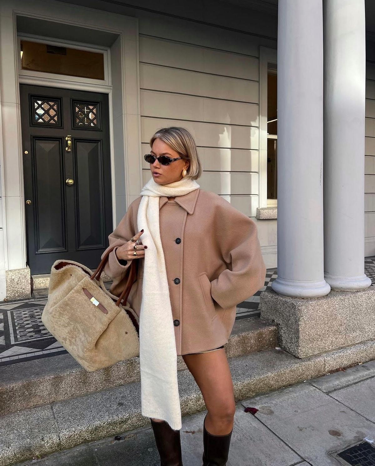 Acy | Oversized Wool Coat with Buttons