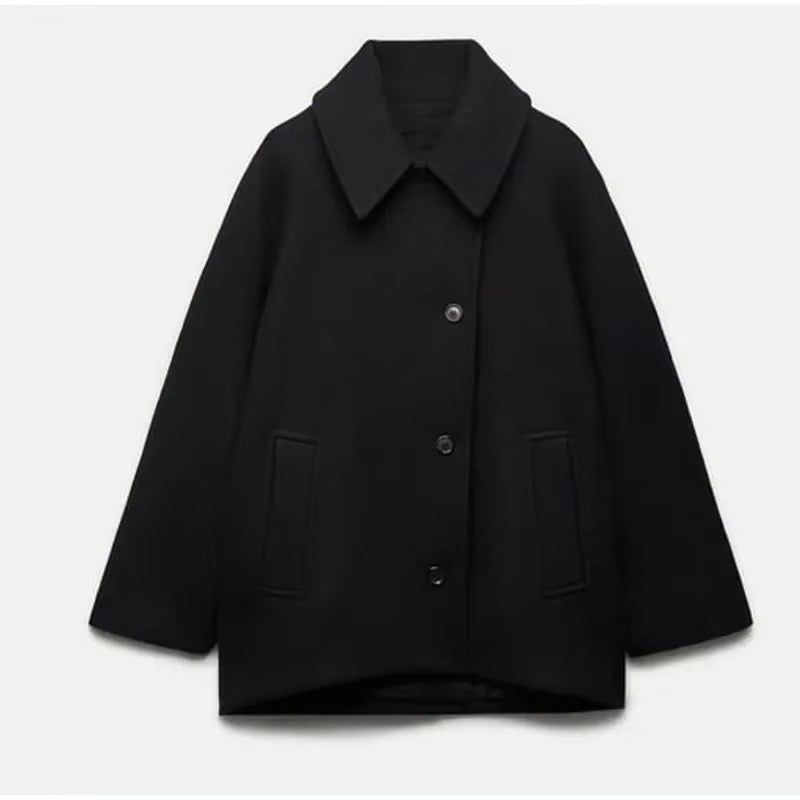 Acy | Oversized Wool Coat with Buttons