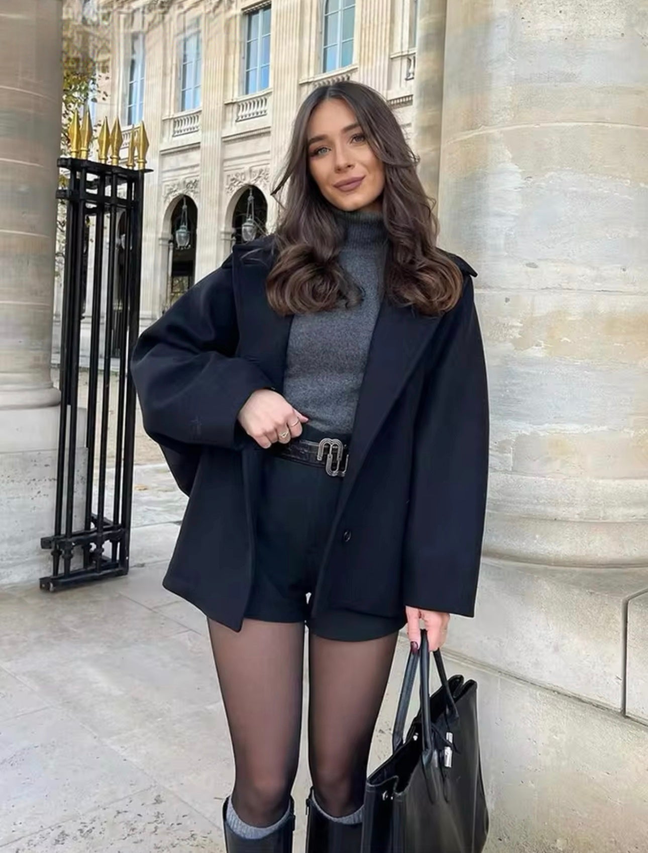 Acy | Oversized Wool Coat with Buttons