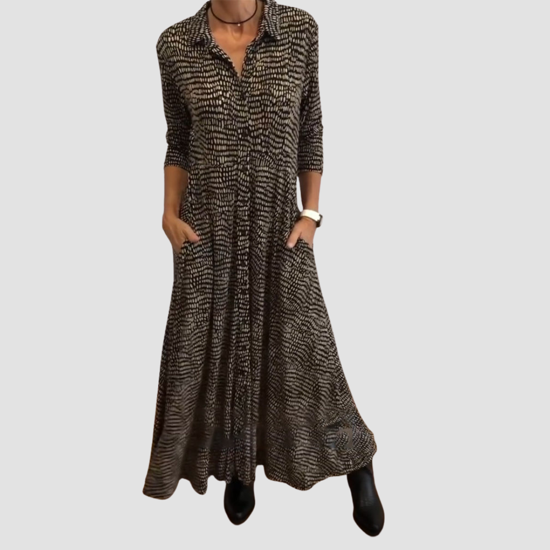 Joanna | Elegant Drape Maxi Dress