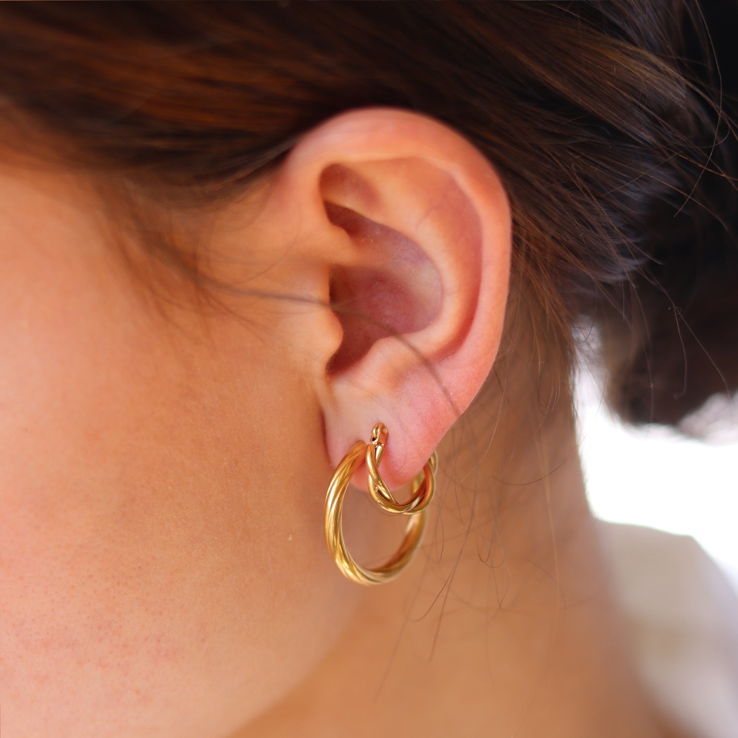 Tasja | Chic Twisted Mini Hoop Earrings