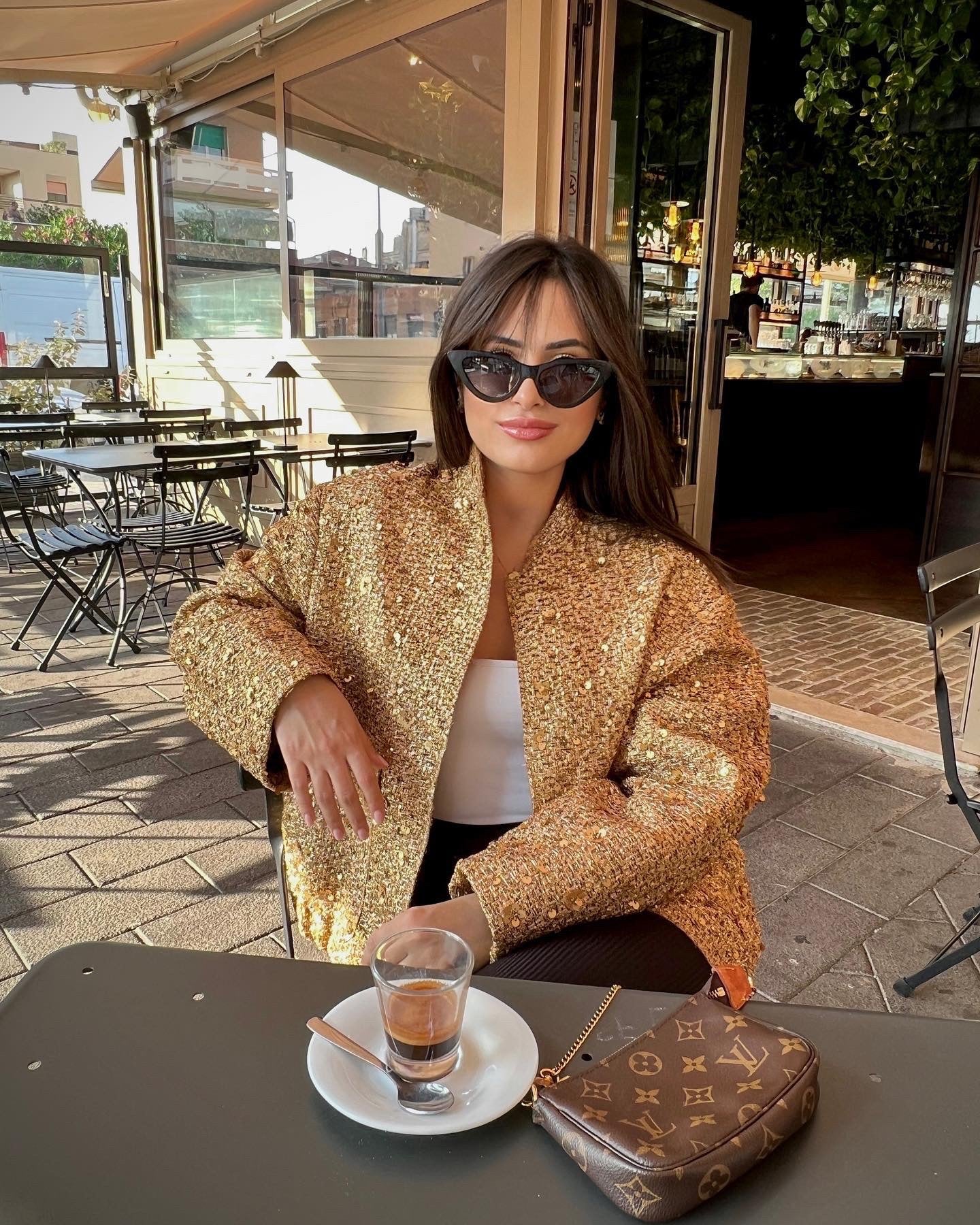 Jane | Luxe Mid-Season Jacket Black, Gold, Silver - Stylish and Comfortable