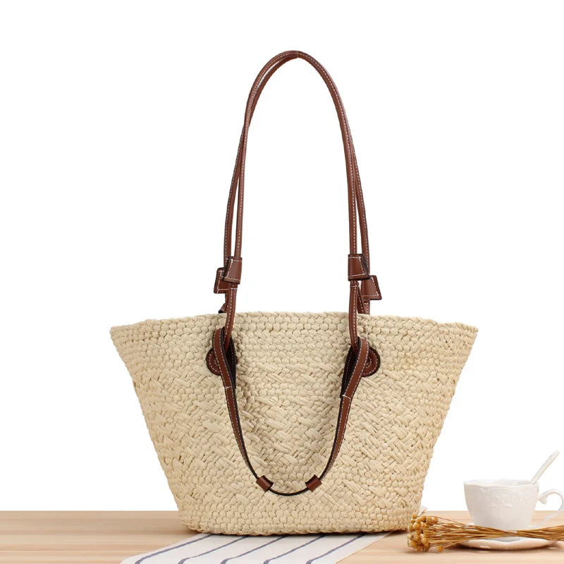 Harper | Large Raffia Shoulder Bag for Women