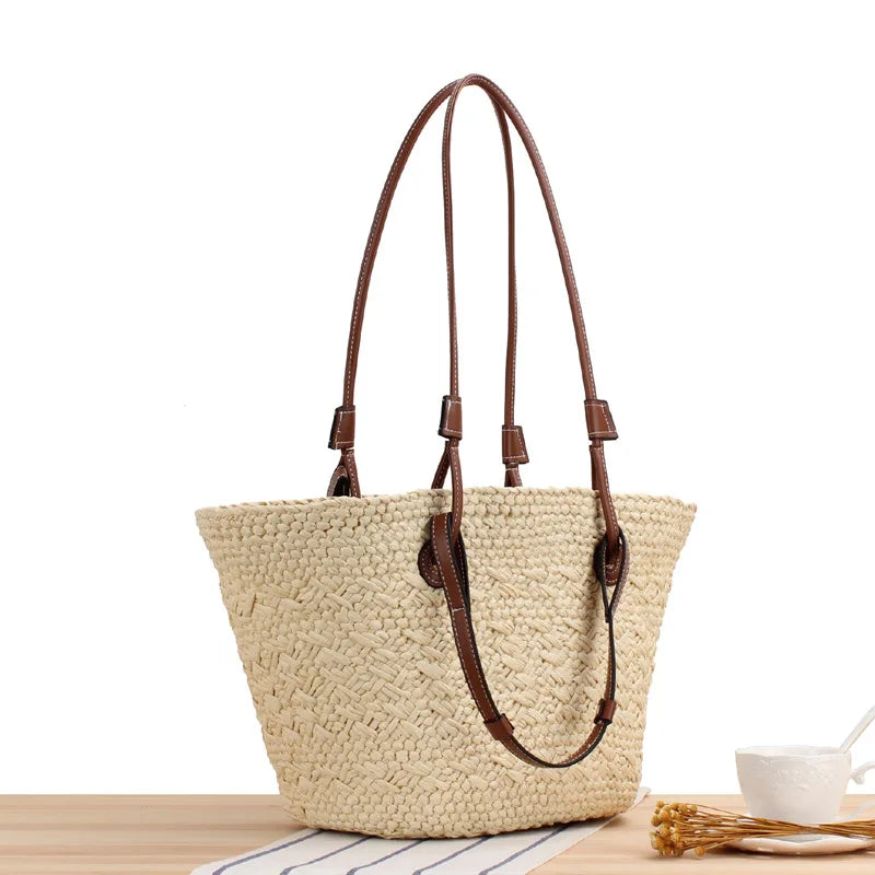 Harper | Large Raffia Shoulder Bag for Women