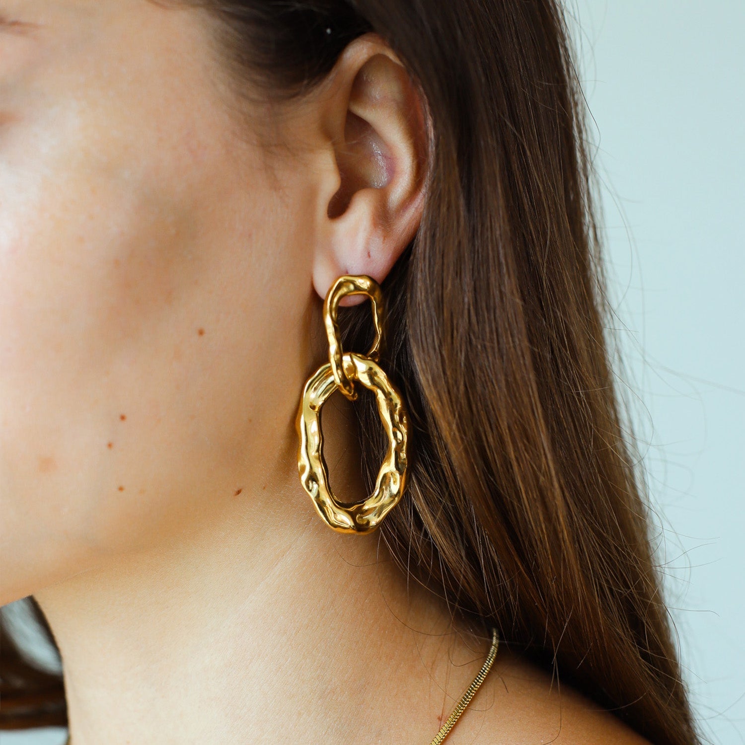 Bold Gold Stainless Steel Earrings for Women