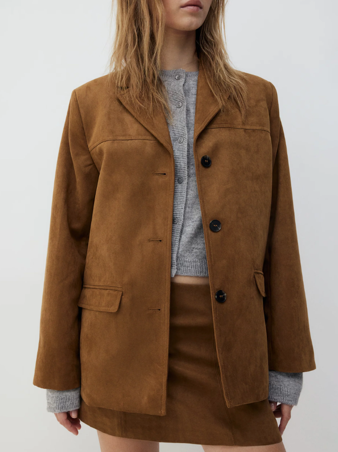 Montel | Luxe Suede Trench Coat