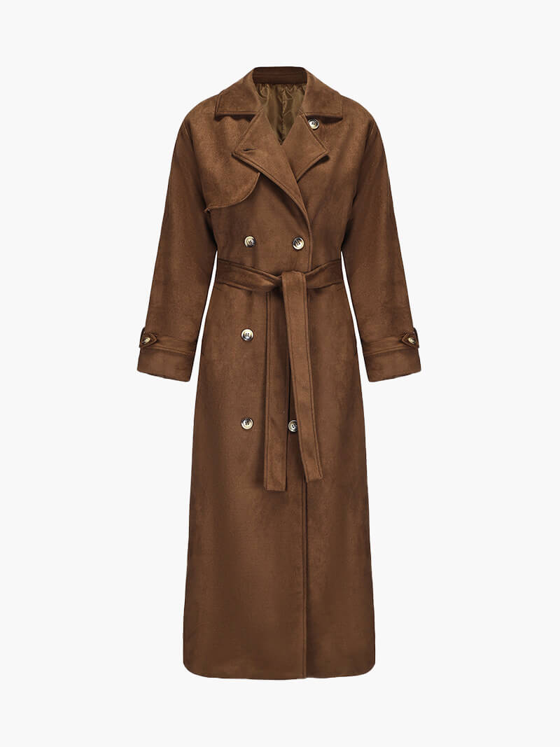Maxi | Luxe Vegan Suede Trenchcoat