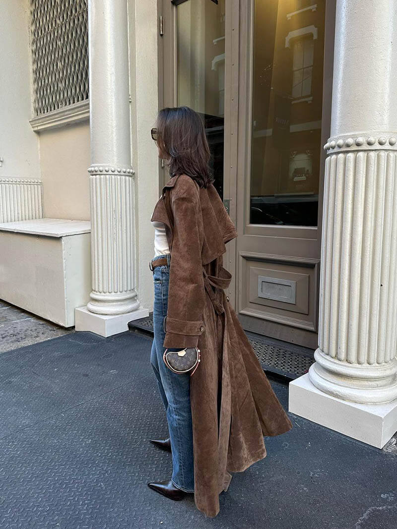 Maxi | Luxe Vegan Suede Trenchcoat