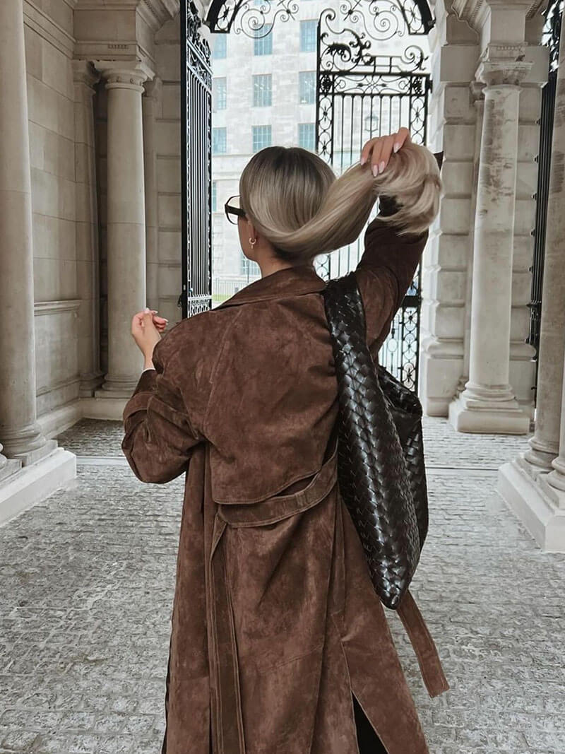 Maxi | Luxe Vegan Suede Trenchcoat