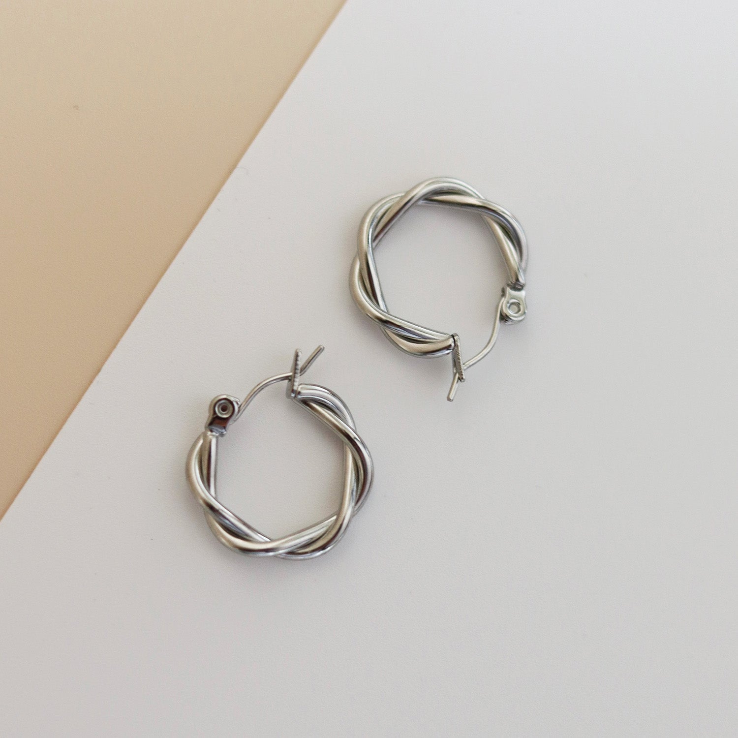 Tasja | Chic Twisted Mini Hoop Earrings