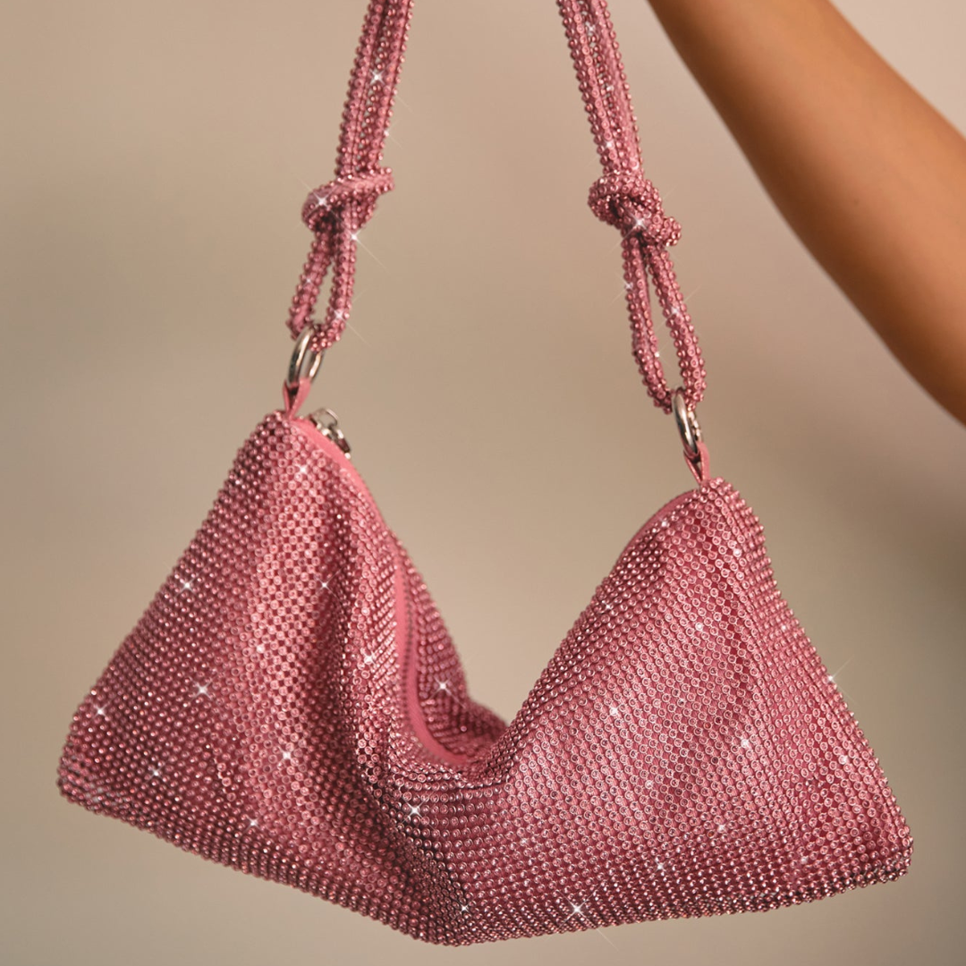 Luxury Shiny Bag with Chain Detail