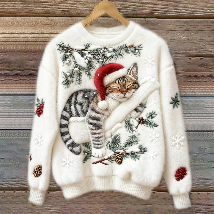 Lydia | Festive Cozy Cat Sweater