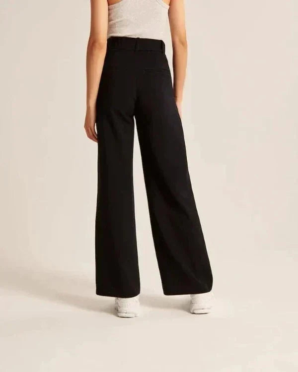 High-Waisted Wide-Leg Trousers