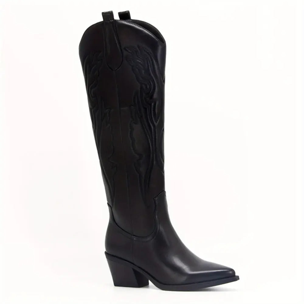 Dieke | Faux Leather Cowboy Boots in Western Style